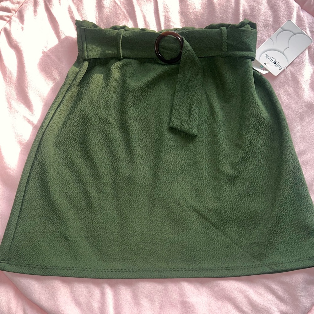 Green Belted Skirt